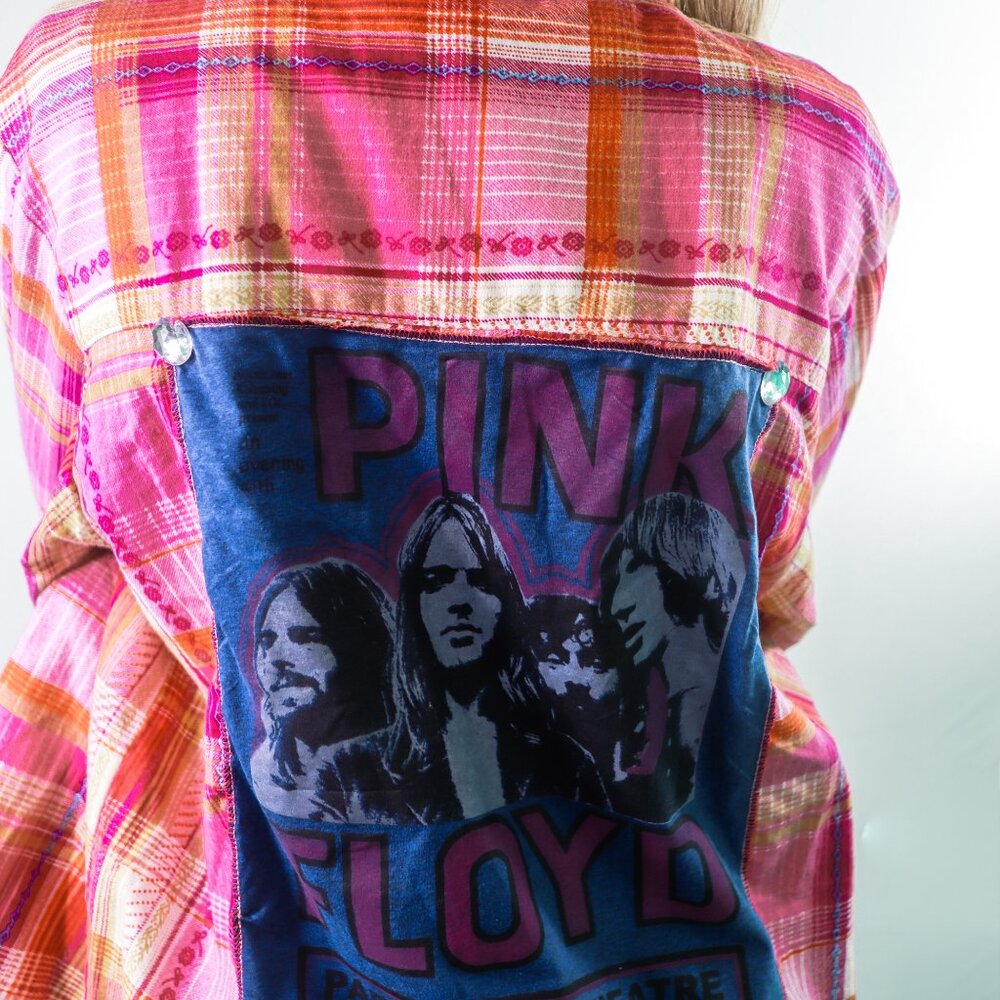 Pink Floyd Reworked Flannel Shirt - Picture 4 of 5